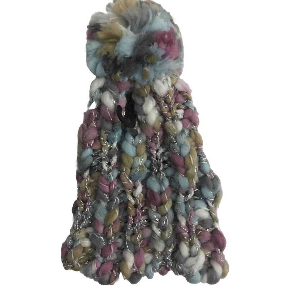 Peace Of Cake Infant Knit Pom-Pom Hat Colorful One Size